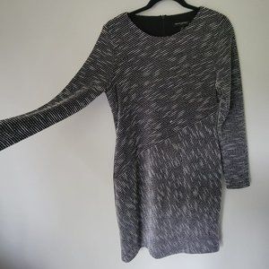 Banana Republic Black and White Contrast Dress